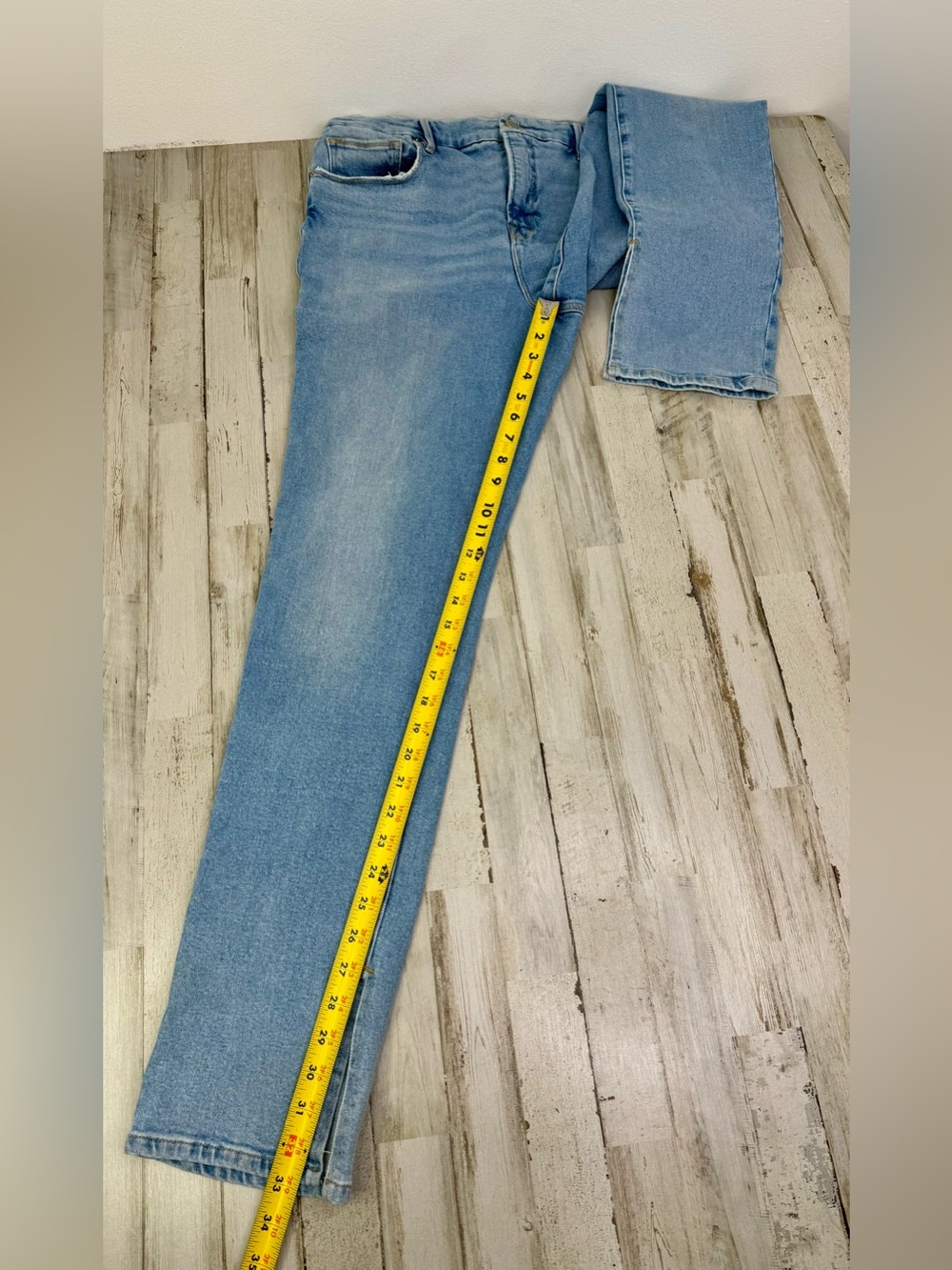 Good American Womens 14/32 (33x33) Jeans Straight Leg High Rise Denim - Picture 9 of 12